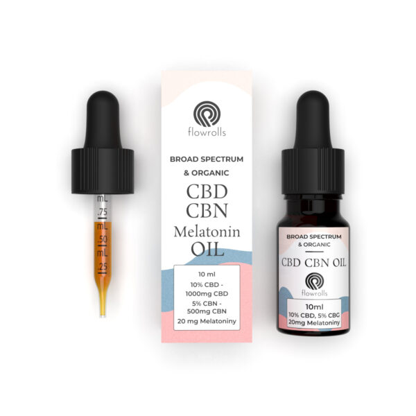 Olejek Konopny Broad Spectrum CBD 10% + CBN 5% + Melatonina - obrazek 3