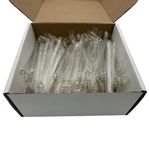 Lufki szklane Gięte BOX  100szt 9cm