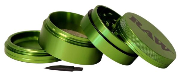 RAW Grinder – Młynek Aluminiowy Zielony 4-częściowy 56 mm